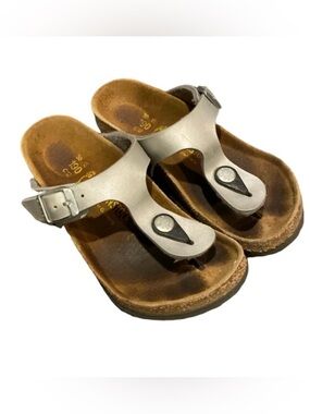Birkenstock kids size 12. Silver buckle.